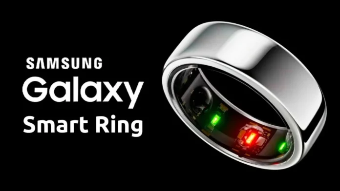 imagem do smart ring com os leds acessos.