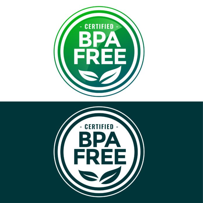 logo BPA FREE em fundo branco e verde escuro.