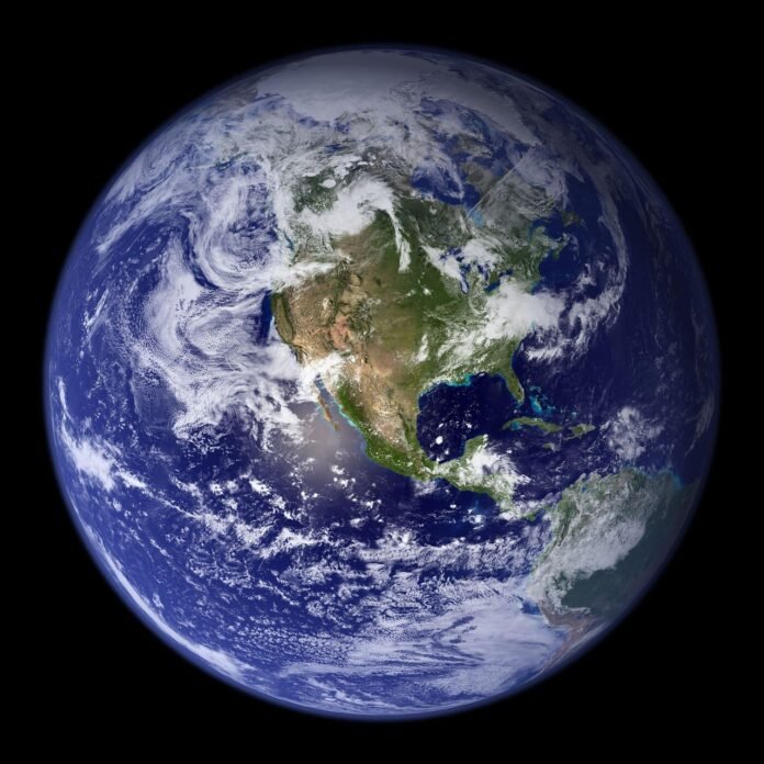 imagem do planeta terra visto do espaço.