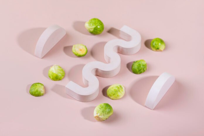arte mostrando o valor de alimentos naturais para a saude intestinal.