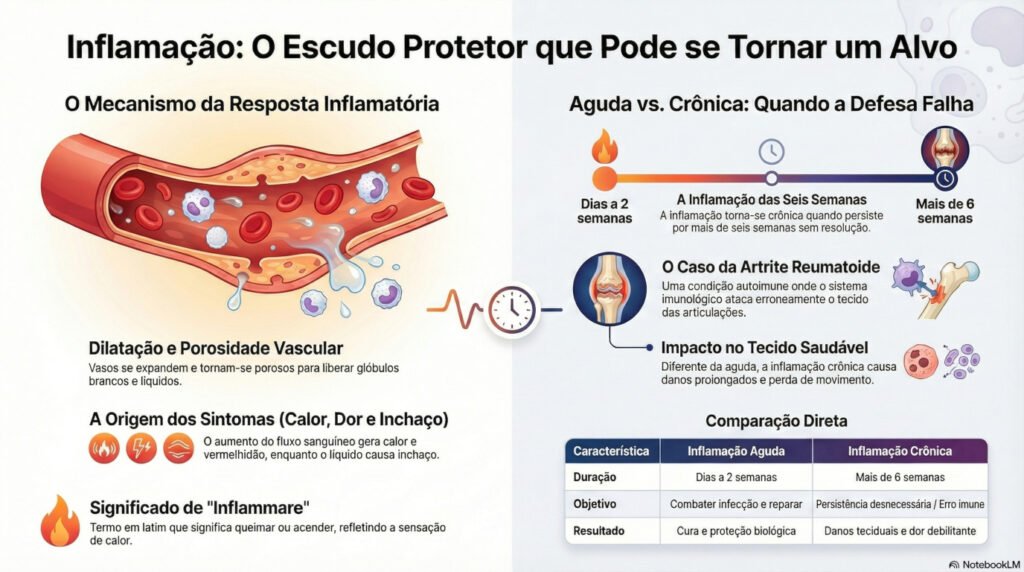 infográfico da inflamação