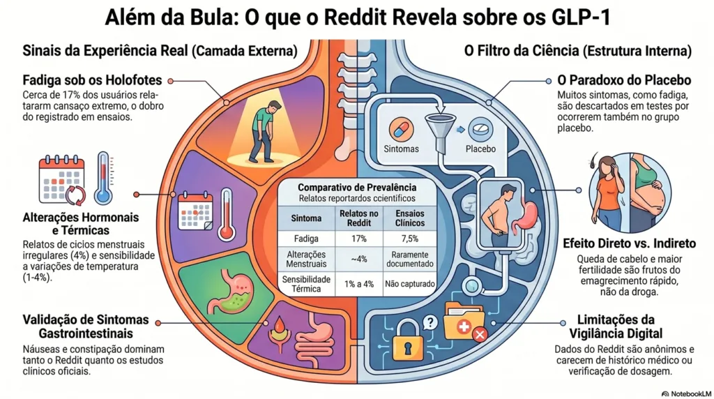 Infográfico sobre GLP-1 no REDDIT