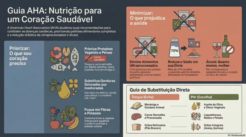 Infográfico das novas diretrizes AHA 2026.