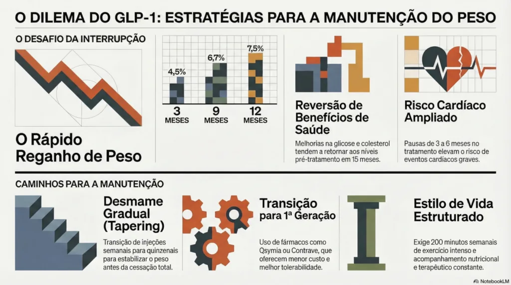 infográfico do desmame de GLP-1