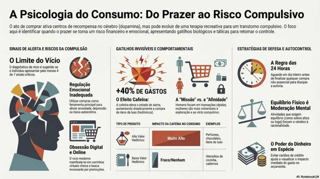 Infográfico sobre vicio de comprar