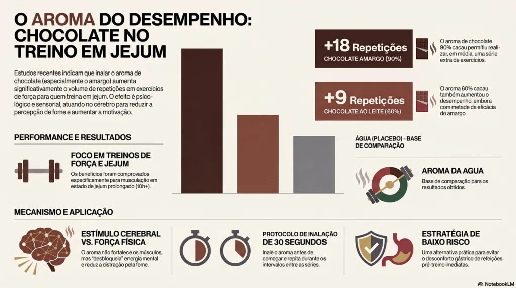 Infográfico do aroma de chocolate.