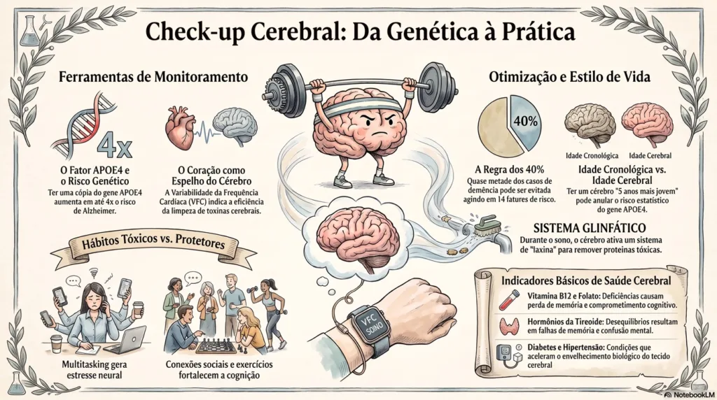 infográfico do check-up do cérebro.