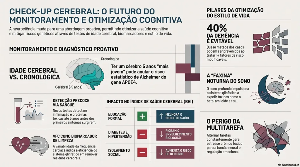 Infográfico sobre o monitoramento cerebral.