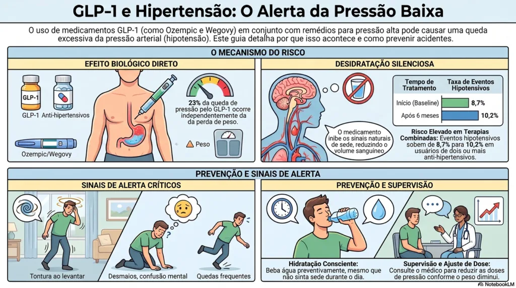 infográfico dos riscos de hipertensão e glp-1
