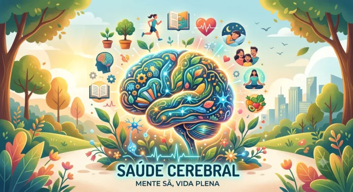 imagem de montagem sobre saúde do cérebro.