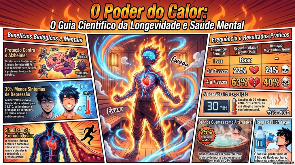 Infográfico sobre calor.