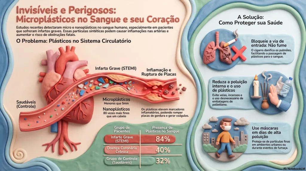 infográfico dos microplásticos.