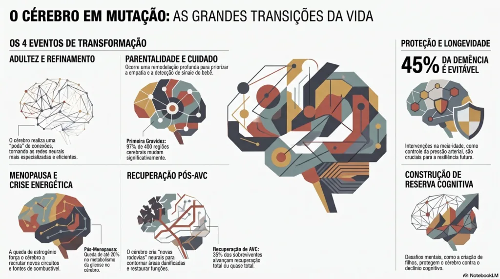 Infográfico do cérebro.