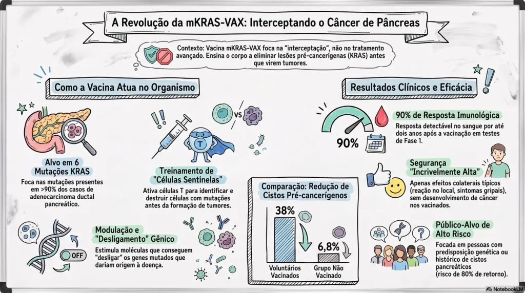 Infográfico vacina para o câncer de pâncreas
