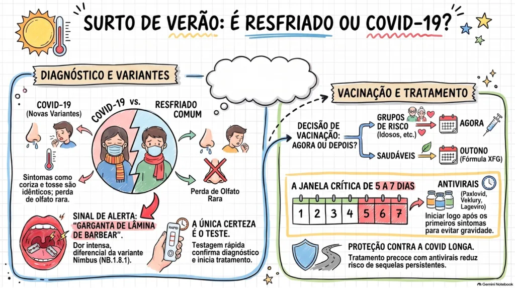 infográfico covid x resfriado.