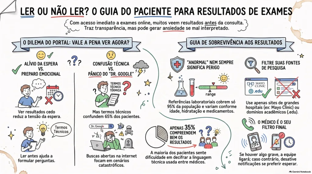 infográfico exames médicos.