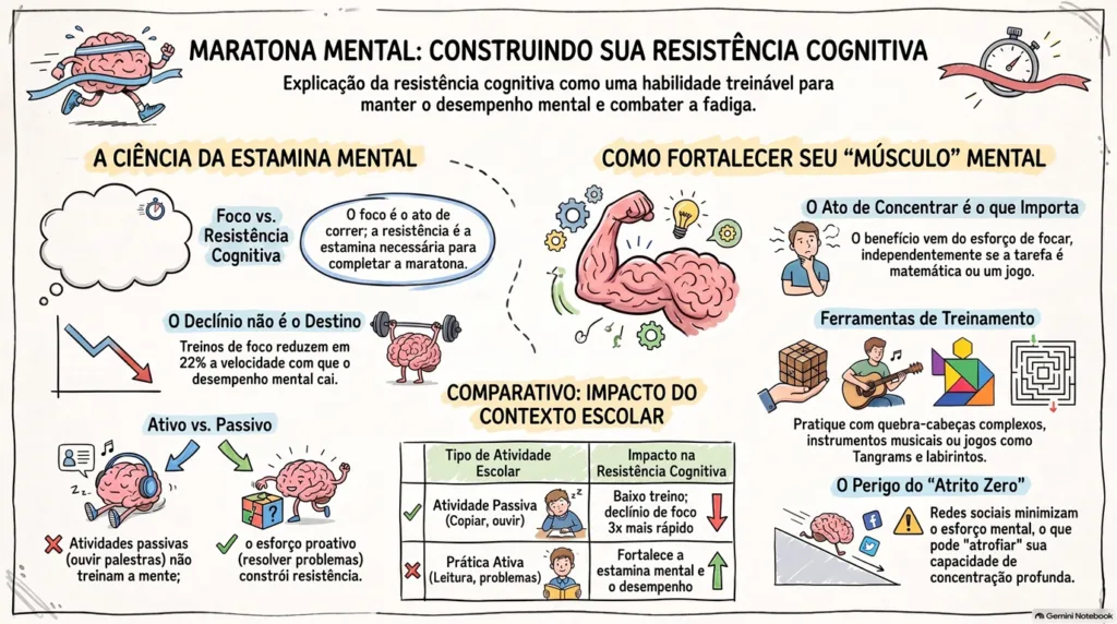 infográfico de maratona mental