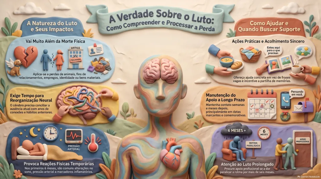 infográfico sobre a verdade do luto.