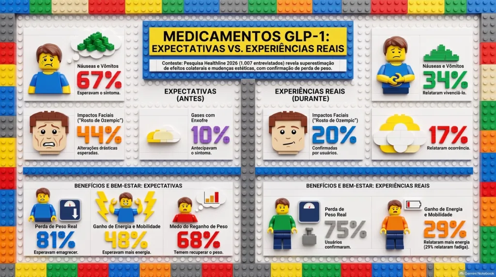 INFOGRÁFICO SOBRE  EXPECTATIVAS DO GLP-1.