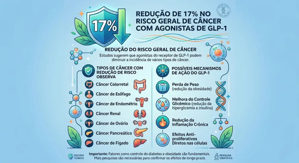 infográfico GLP-1 X CANÇER