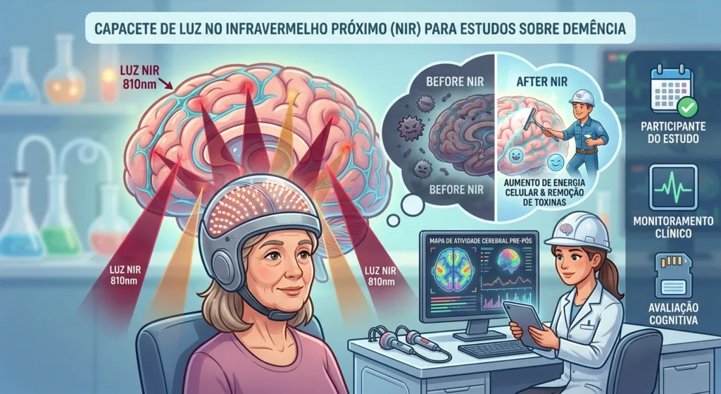 ilustração de um capacete de luz vermelha.