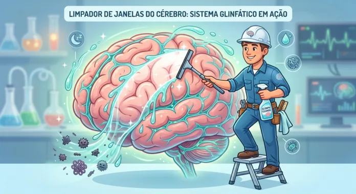 ilustração de uma limpeza do cérebro.