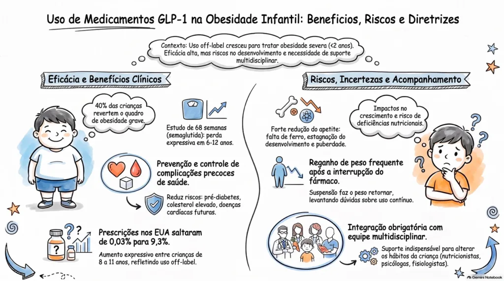 infográfico sobre obesidade infantil.
