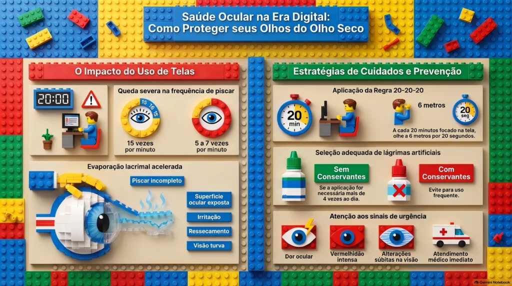 infográfico sobre o olho.